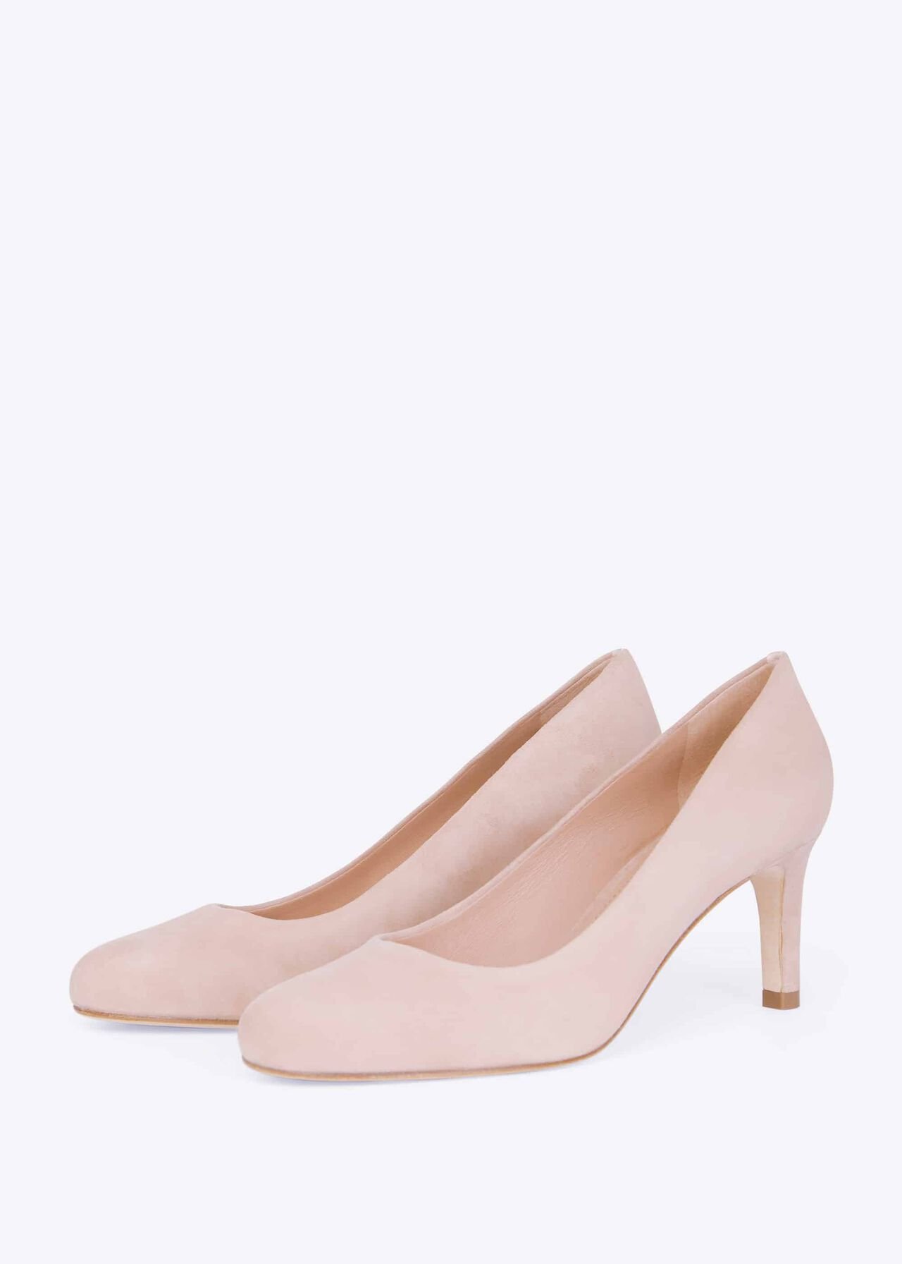 Lizzie Suede Court Shoes , Oyster, hi-res