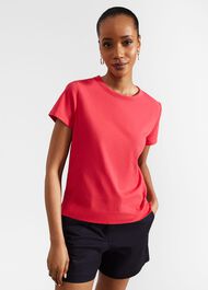 Adaline Cotton Slub T-Shirt, Rouge Pink, hi-res