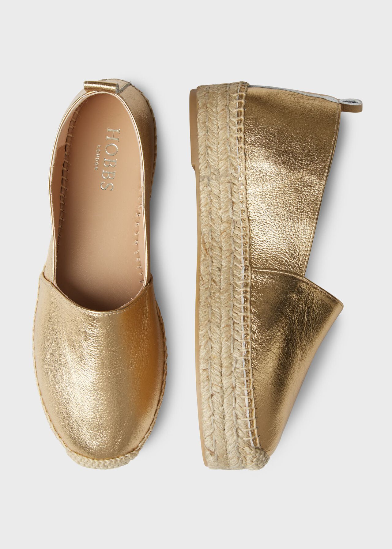 leather platform espadrilles
