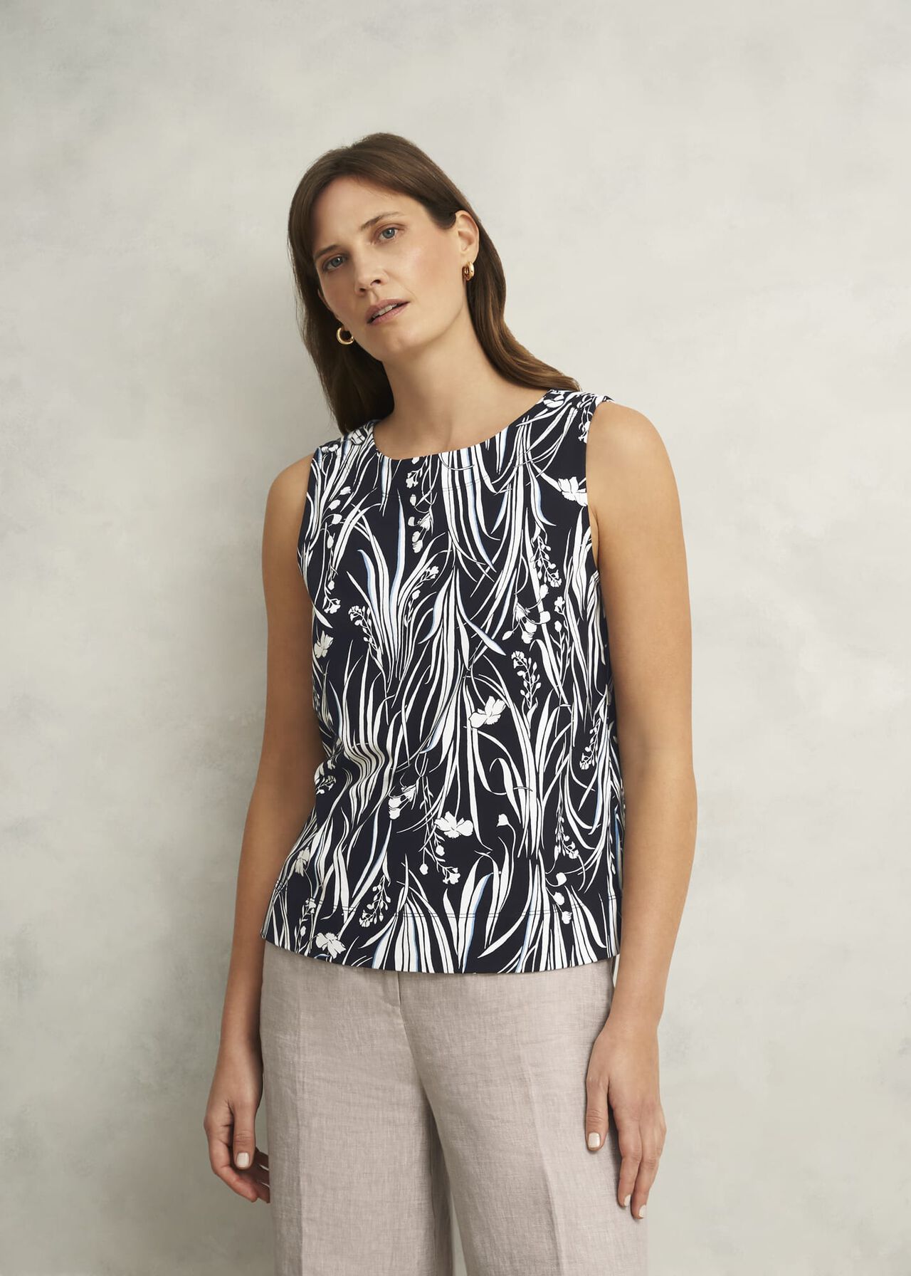 Hobbs Maddy Cotton Printed Top