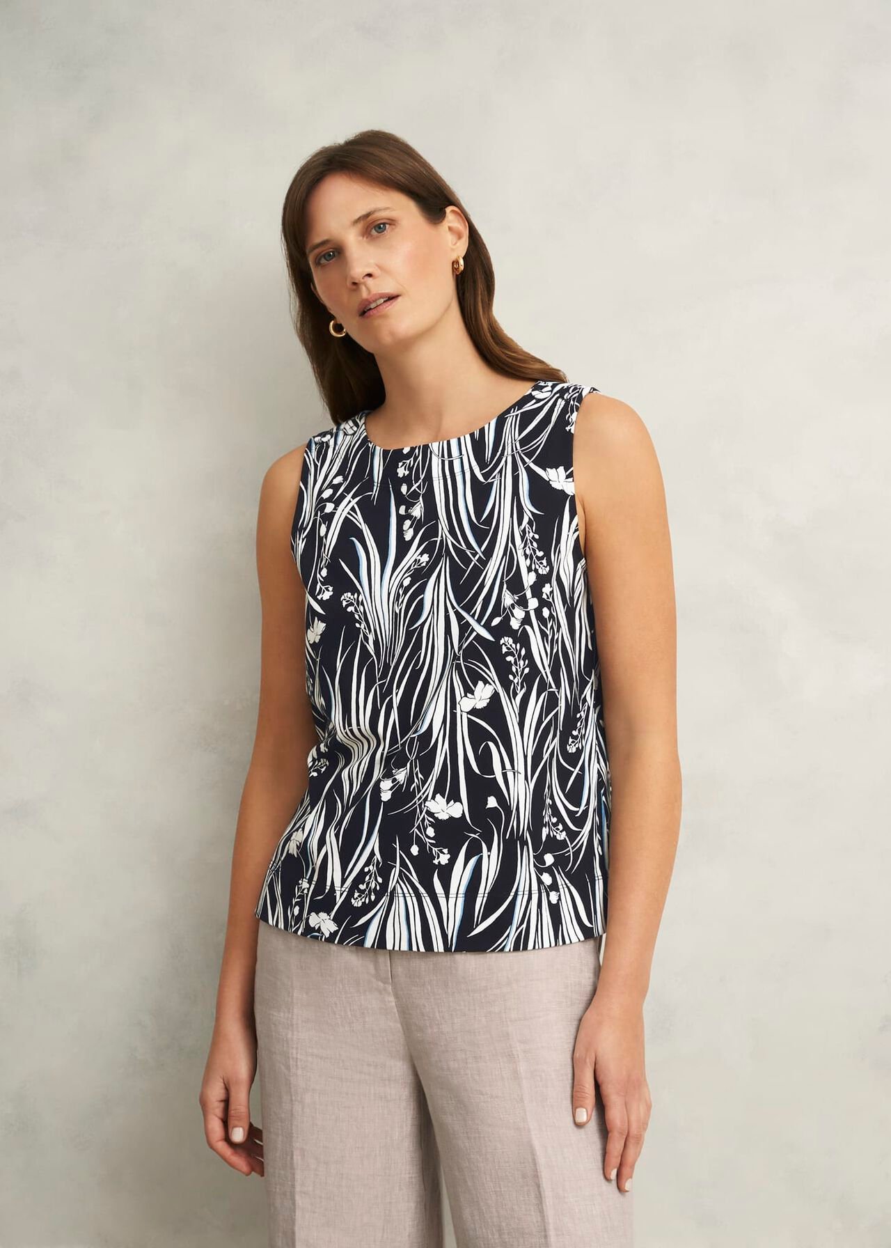 Hobbs Maddy Cotton Printed Top Hobbs Maddy Cotton Printed Top