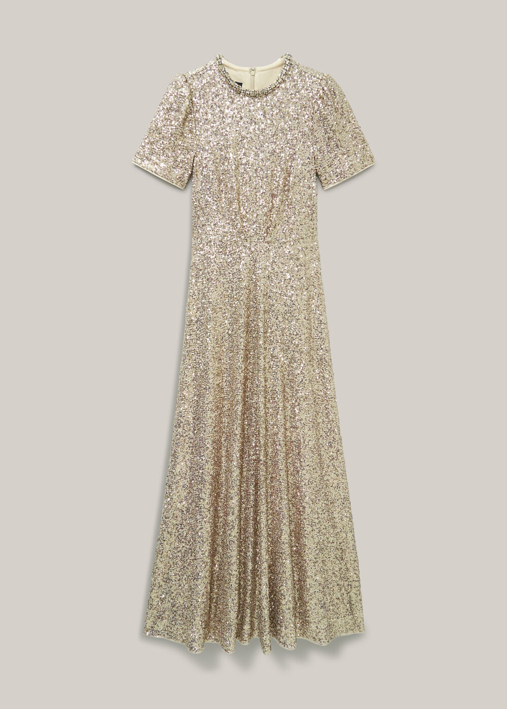 Shirley Sequin Trimmed Maxi Dress | Hobbs US | Shirley Sequin Trimmed Maxi Dress | Hobbs US |