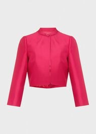 Julietta Silk Blend Jacket, Fuchsia Pink, hi-res