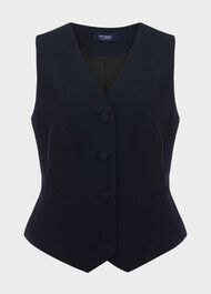 Diana Wool Waistcoat, Black, hi-res