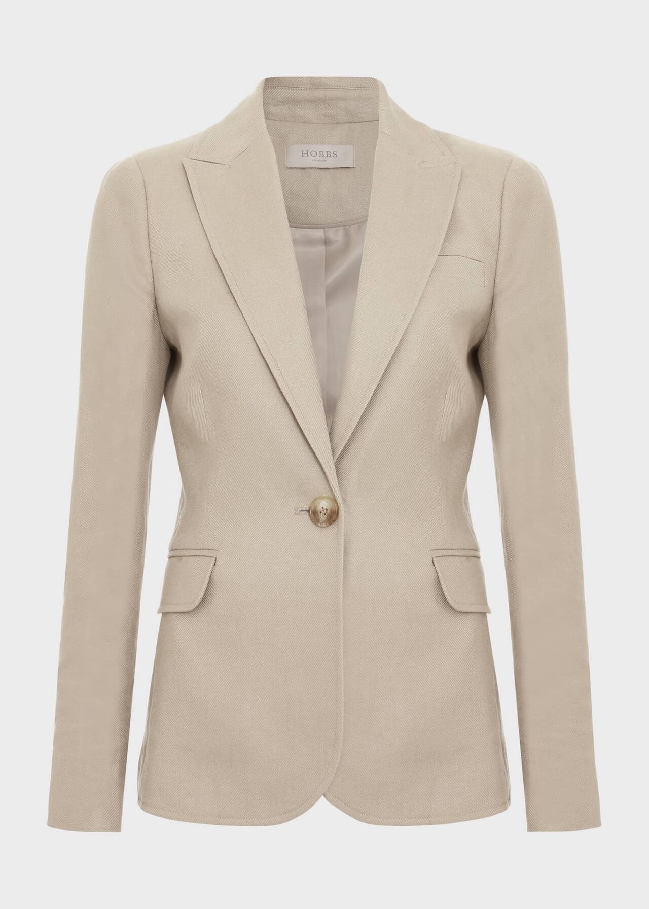 Roberta Linen Jacket, Neutral, hi-res