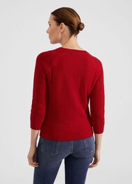 Lucie Cotton Jumper, True Red, hi-res