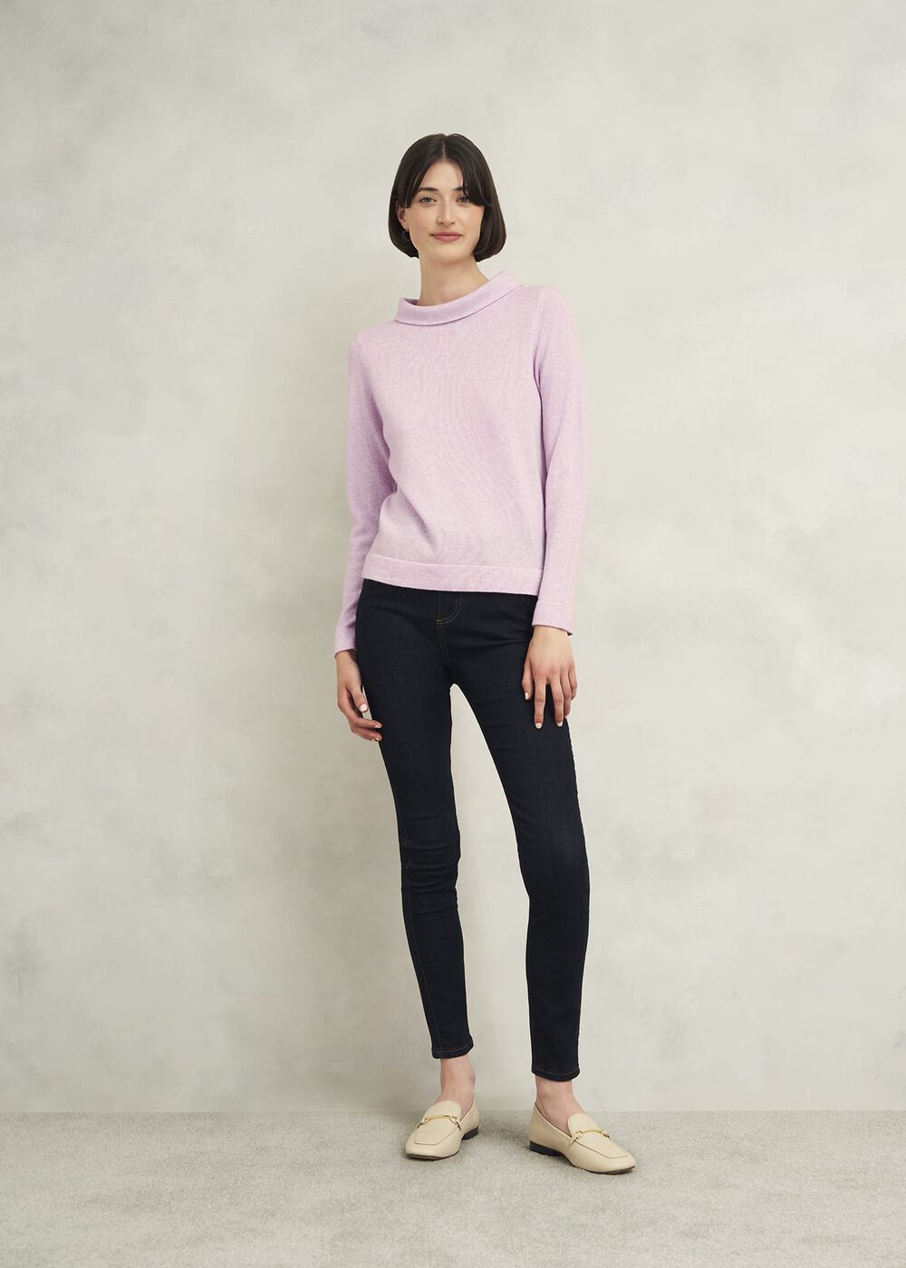 Audrey Wool Cashmere Sweater, Candy Marl, hi-res