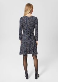 Mary Jersey Dress, Navy Multi, hi-res