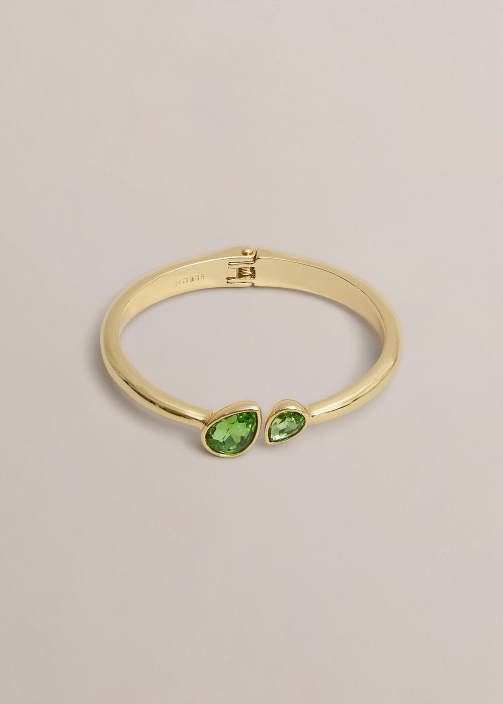 Lilia Cut Glass Cuff, Gold Green, hi-res