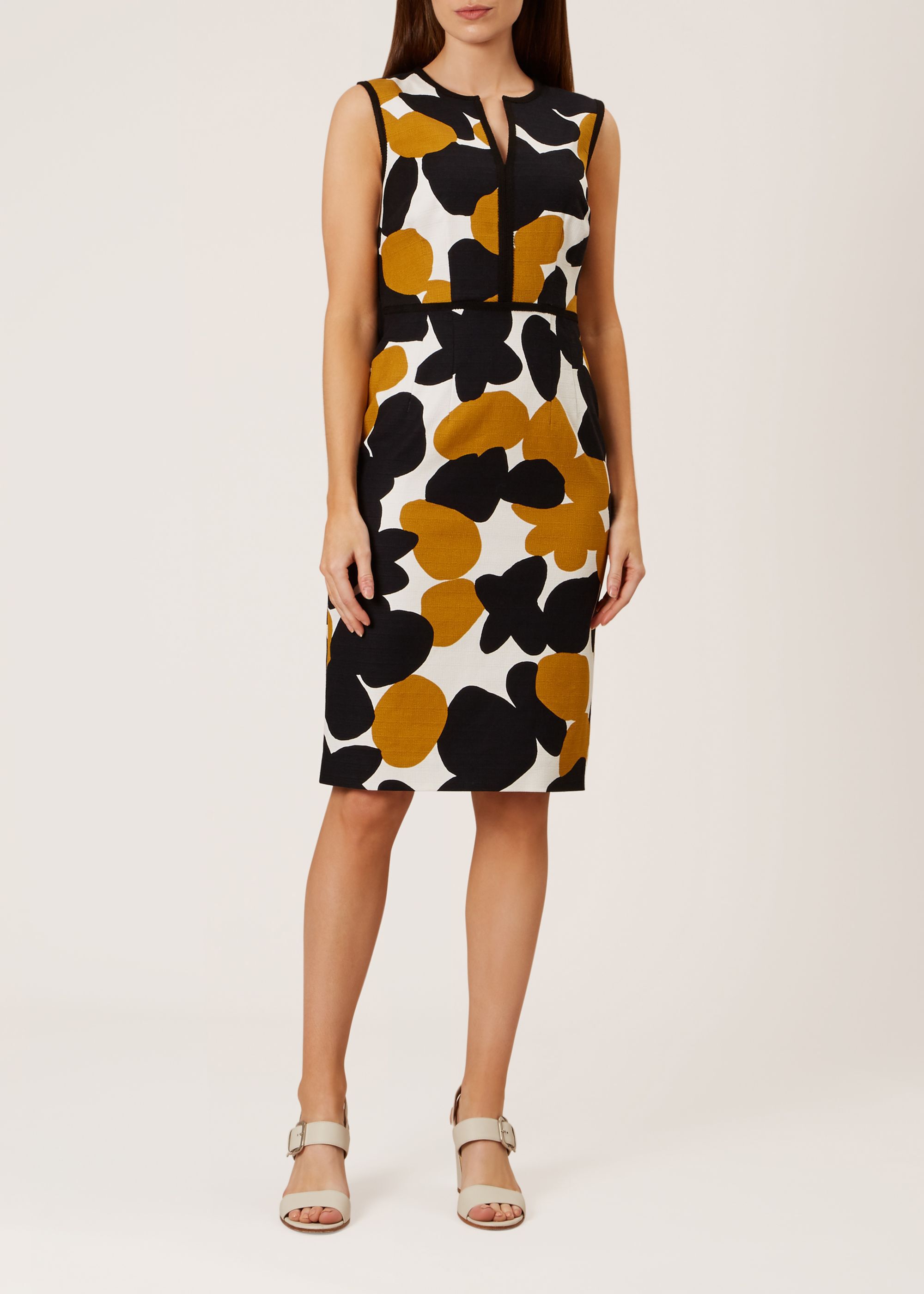 polka dot button front dress