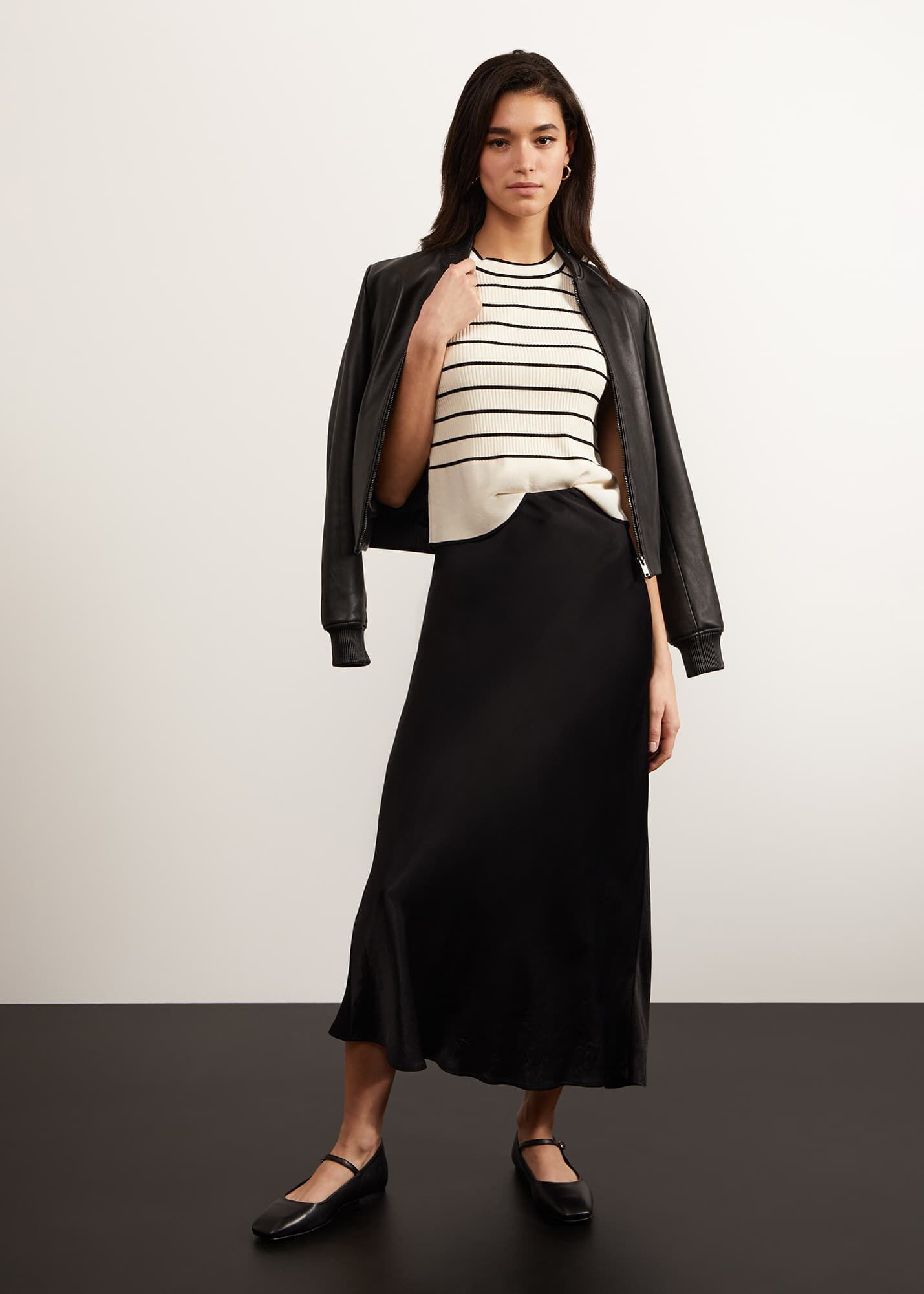 Lindley Leather Bomber Jacket | Hobbs US |