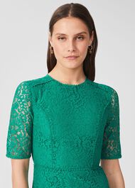 Penny Lace Shift Dress, Meadow Green, hi-res