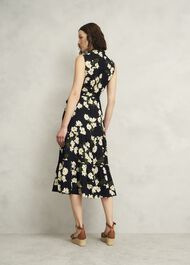 Petite Navy Floral Thea Midi Dress, Navy Multi, hi-res