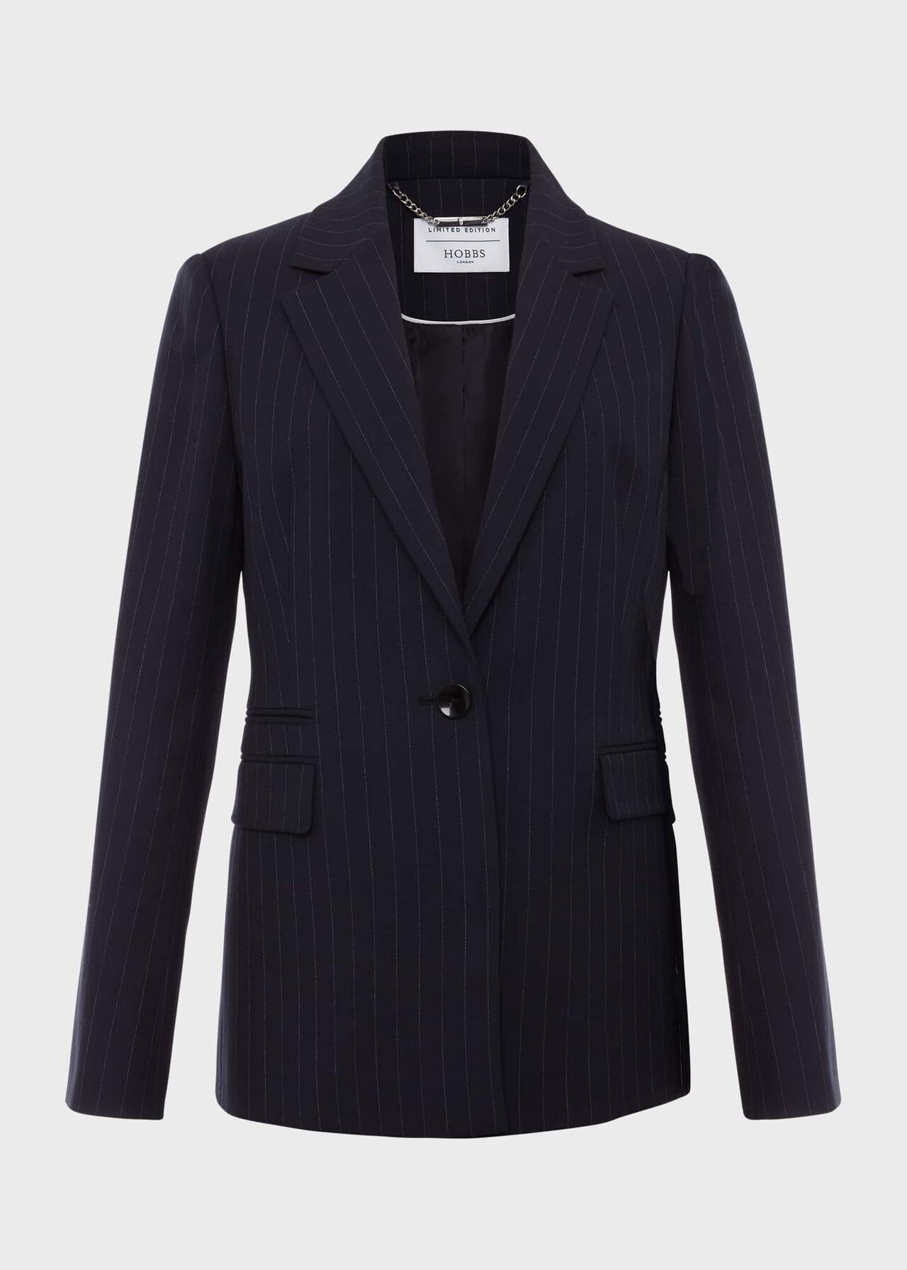 Ness Pinstripe Jacket, Navy Ivory, hi-res