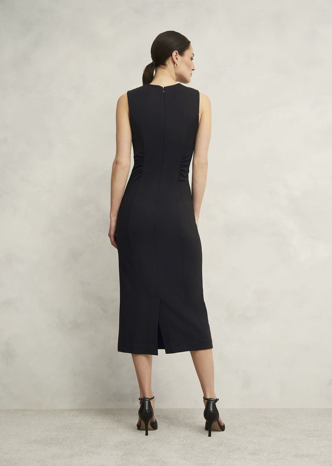 Petite Hazel Ponte Dress, Black, hi-res
