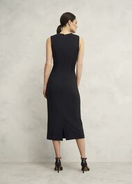 Petite Hazel Ponte Dress, Black, hi-res