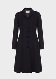 Milly Wool Blend Coat, Navy, hi-res