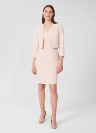 Frida V Neck Shift Dress, Pale Pink, hi-res
