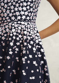 Betty Embroidered Dress , Midnight Pink, hi-res