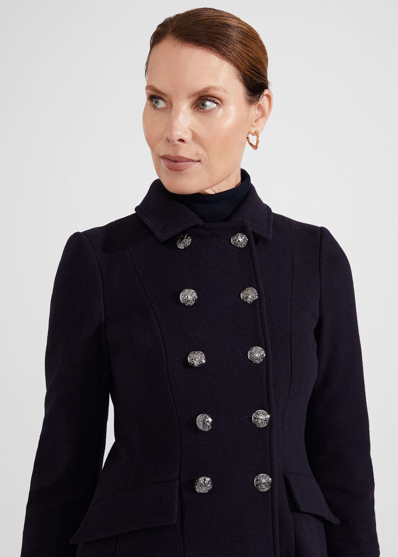 Clarisse Coat, Navy, hi-res