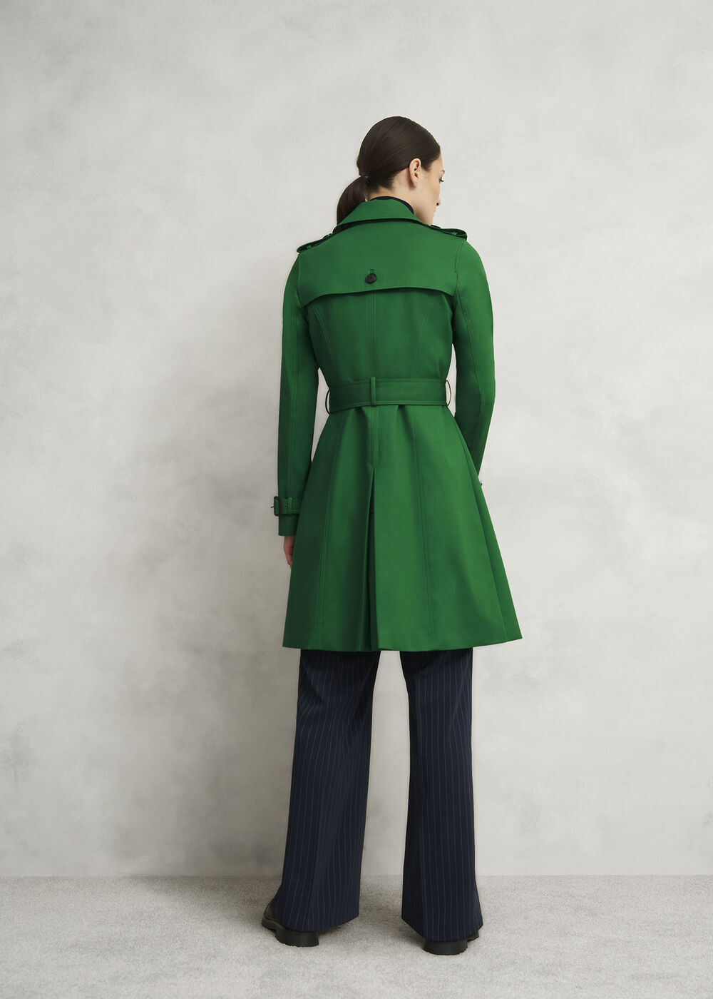 Petite Skylar Shower Resistant Trench Coat, Verdant Green, hi-res