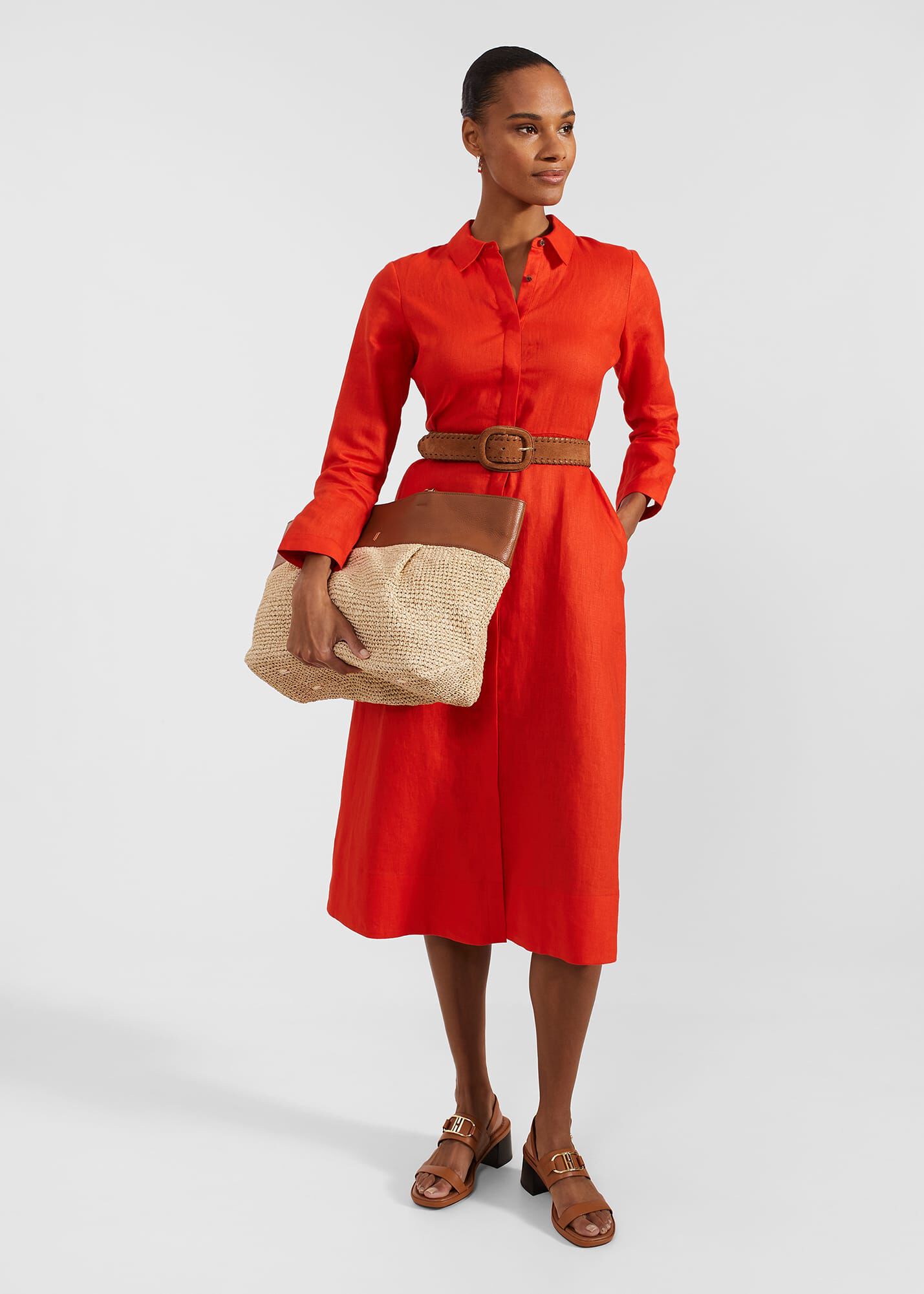 Arabelle Linen Dress Hobbs UK