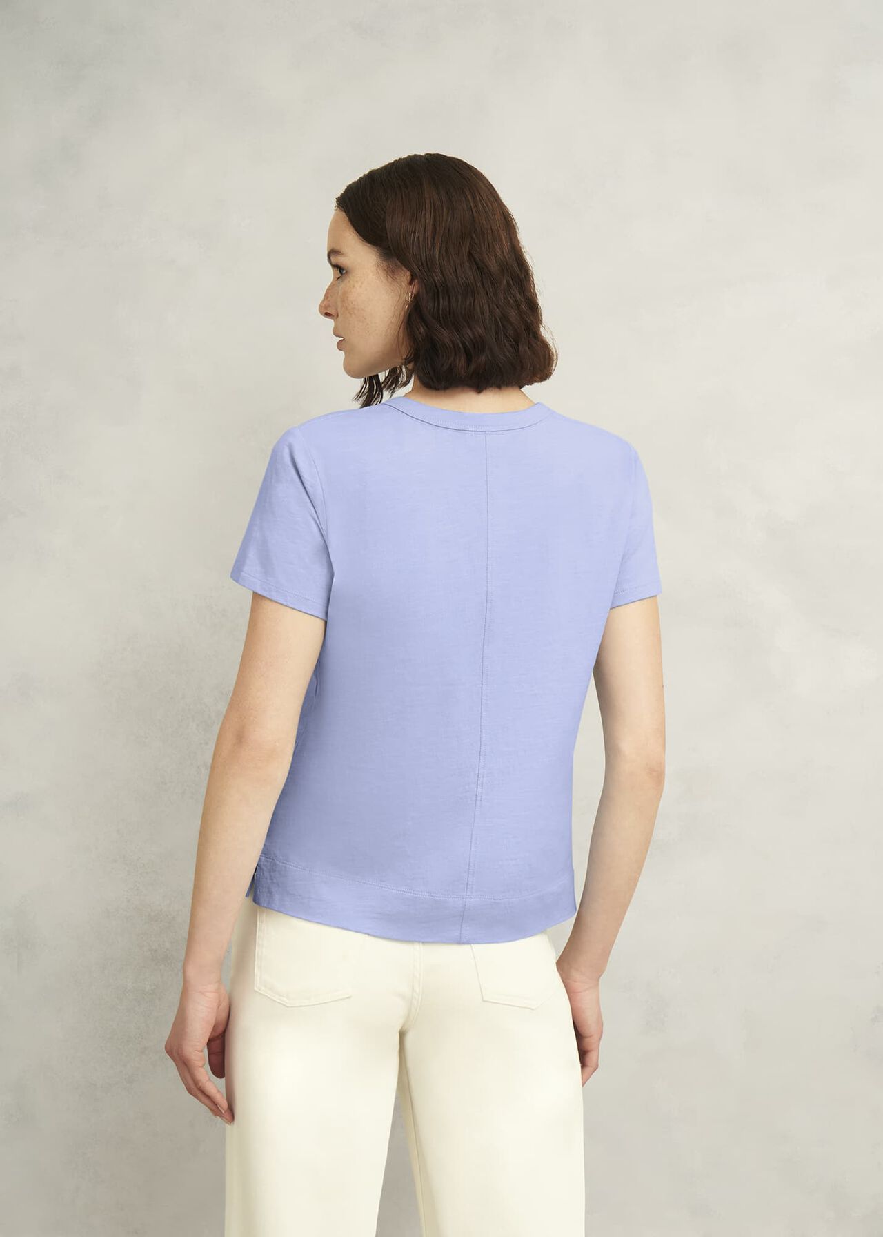 Hobbs Arianna Cotton Slub T-Shirt Blue Hobbs Arianna Cotton Slub T-Shirt Blue