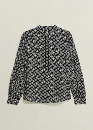 Alba Blouse, Black Cream, hi-res
