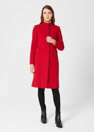Petite Rhiannon Wool Blend Coat, Red, hi-res