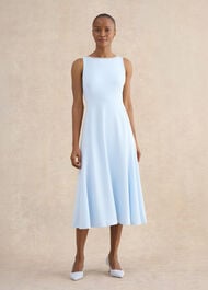 Beatrix Embellished Trimmed Dress, Pale Blue, hi-res