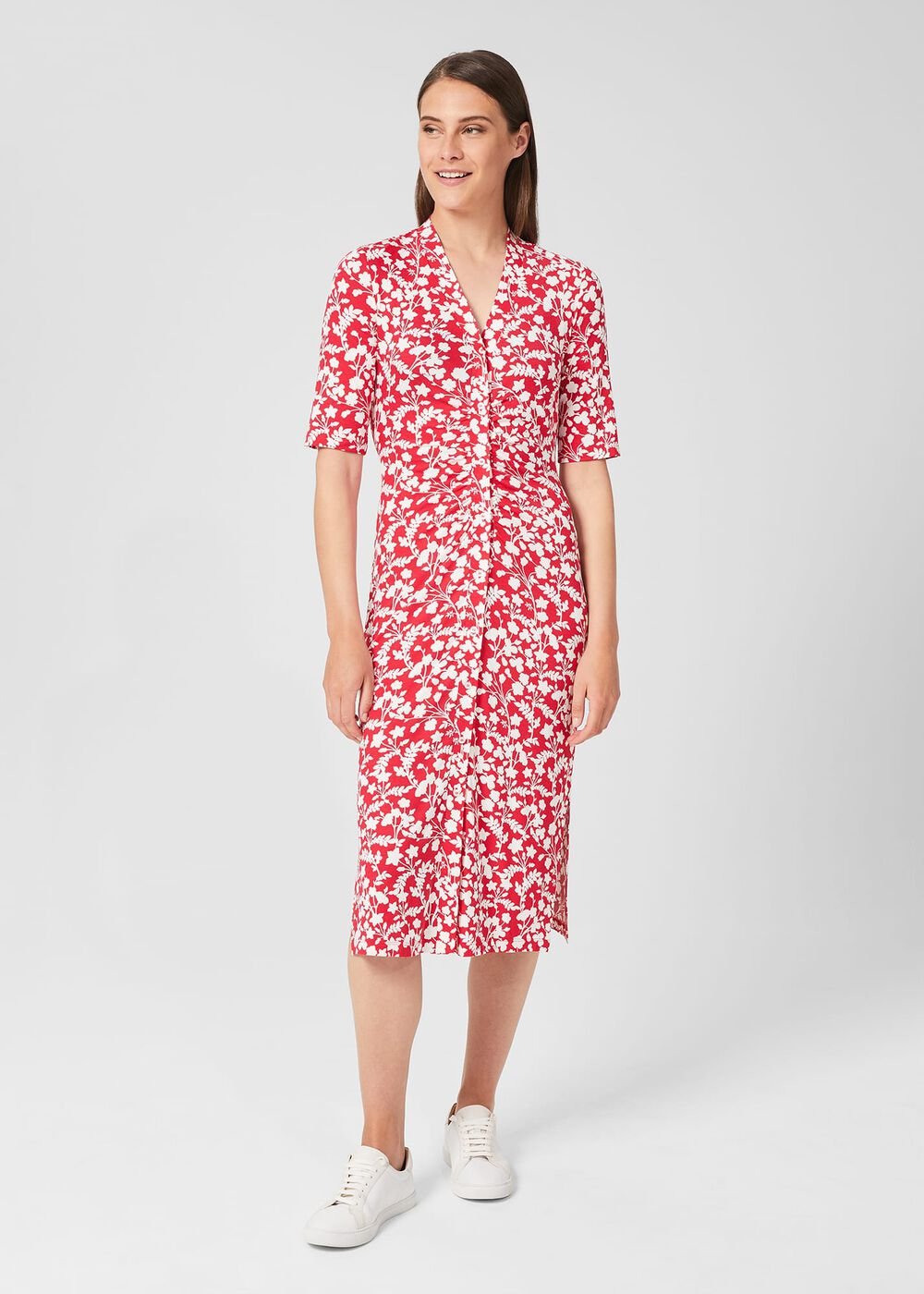 Hatty Dress, Red Ivory, hi-res