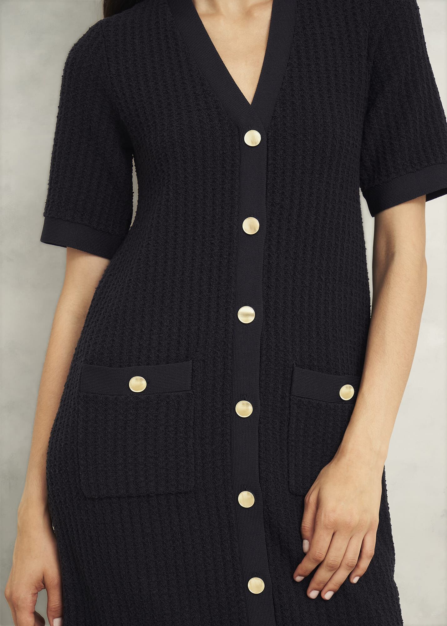 Tatton Cotton Blend Knitted Dress | Hobbs US |