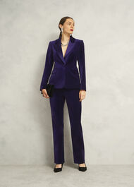 Heather Velvet Jacket, Midnight Purple, hi-res