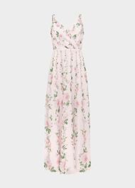 Catherine Silk Floral Maxi Dress, Pale Pink Multi, hi-res