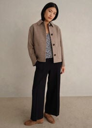 Aimee Printed Top, Navy Multi, hi-res