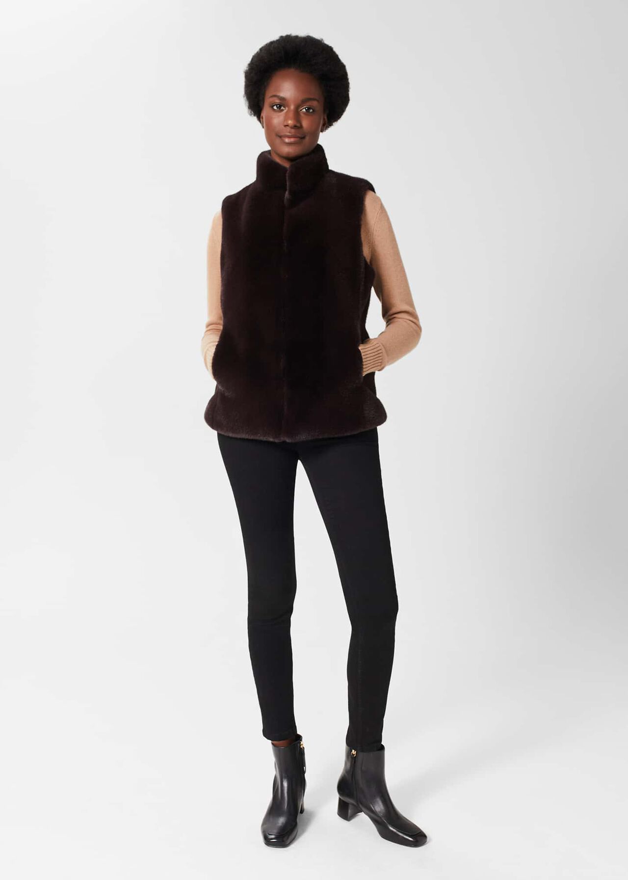 Verena Gilet, Aubergine, hi-res