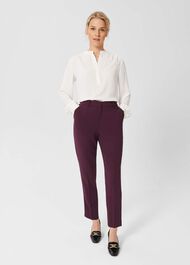 Petite Adelia Trousers, Deep Plum, hi-res
