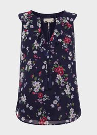 Darcey Floral Top, Navy Multi, hi-res