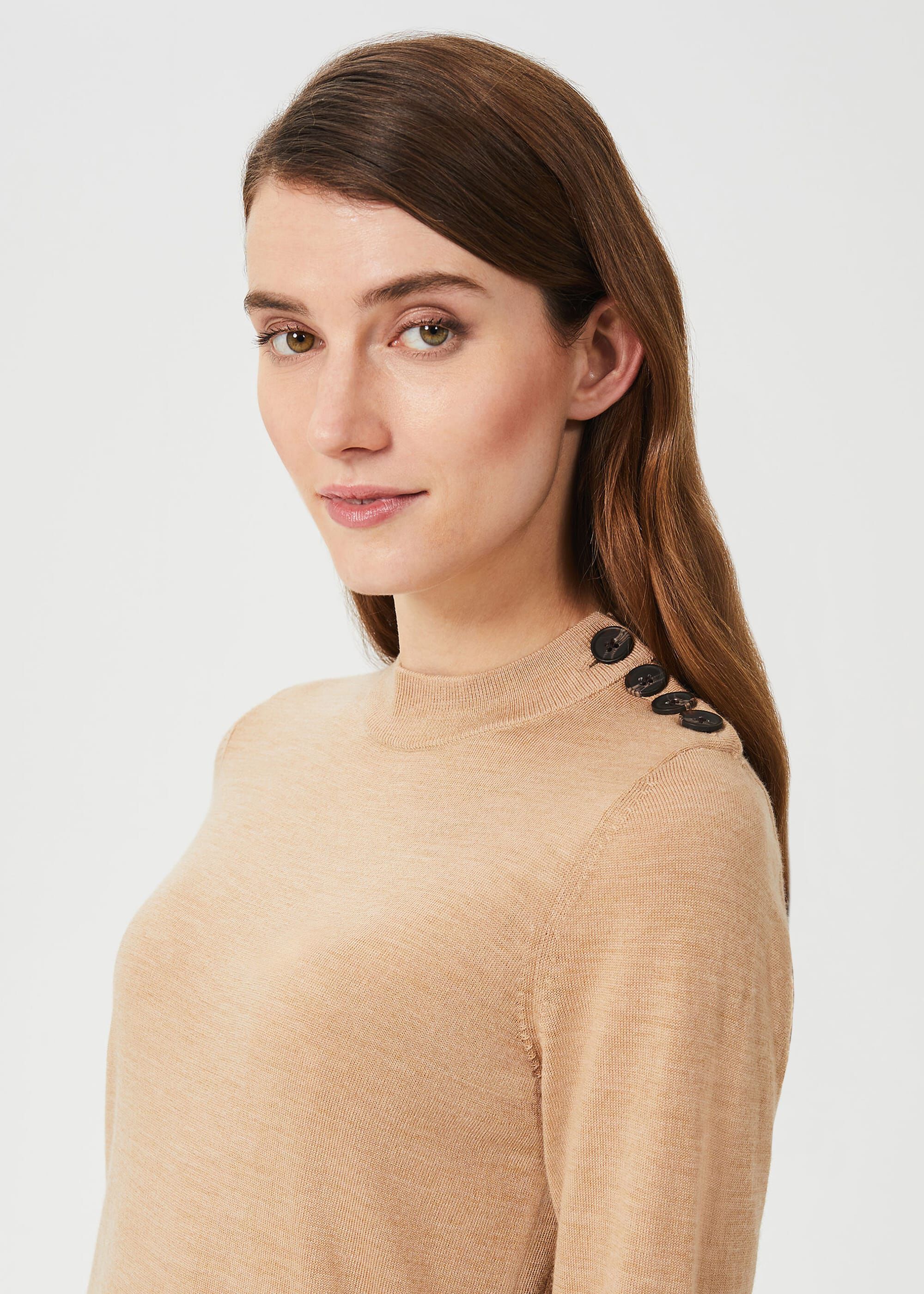 camel merino wool jumper
