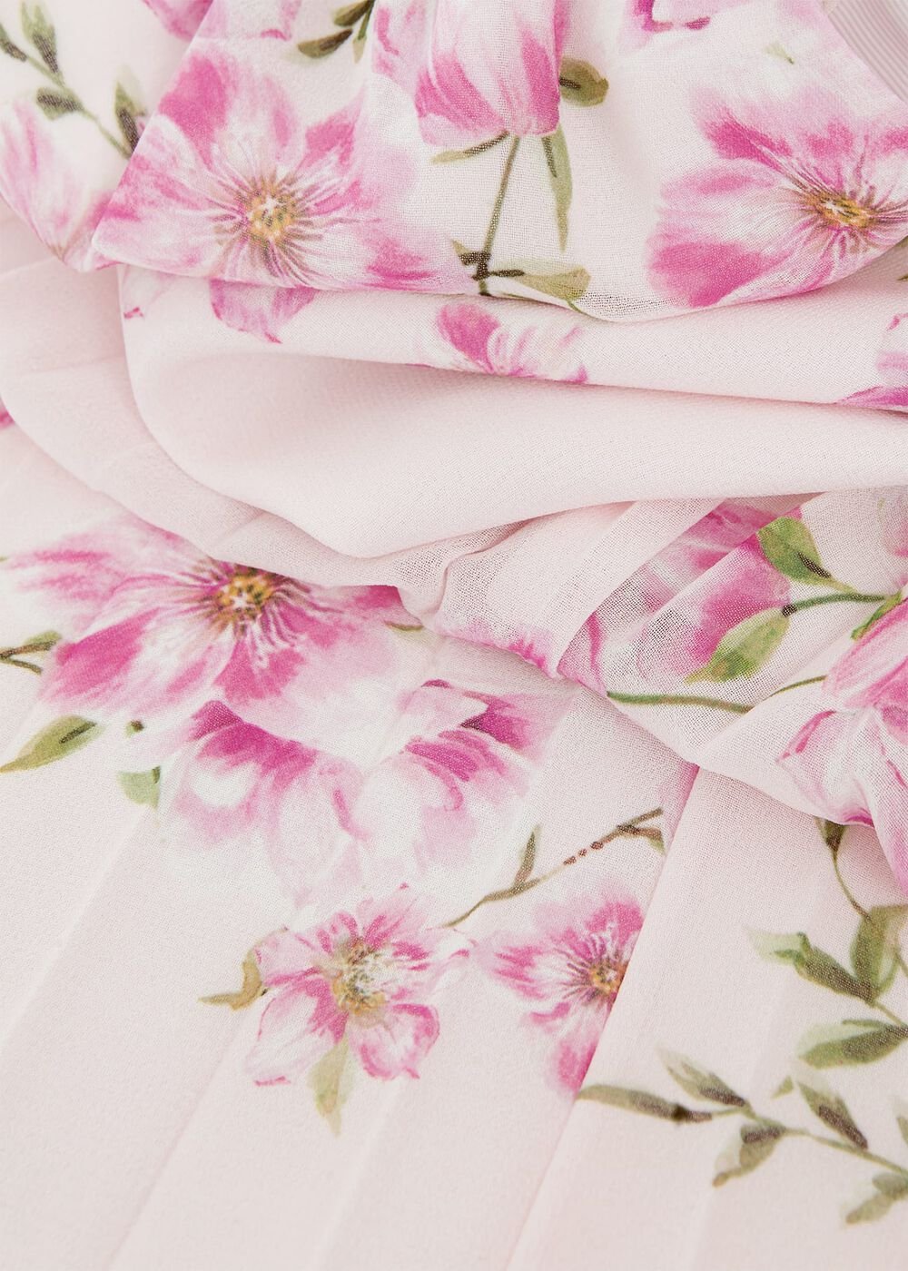 Petite Veronica Pleated Floral Dress, Pink Multi, hi-res