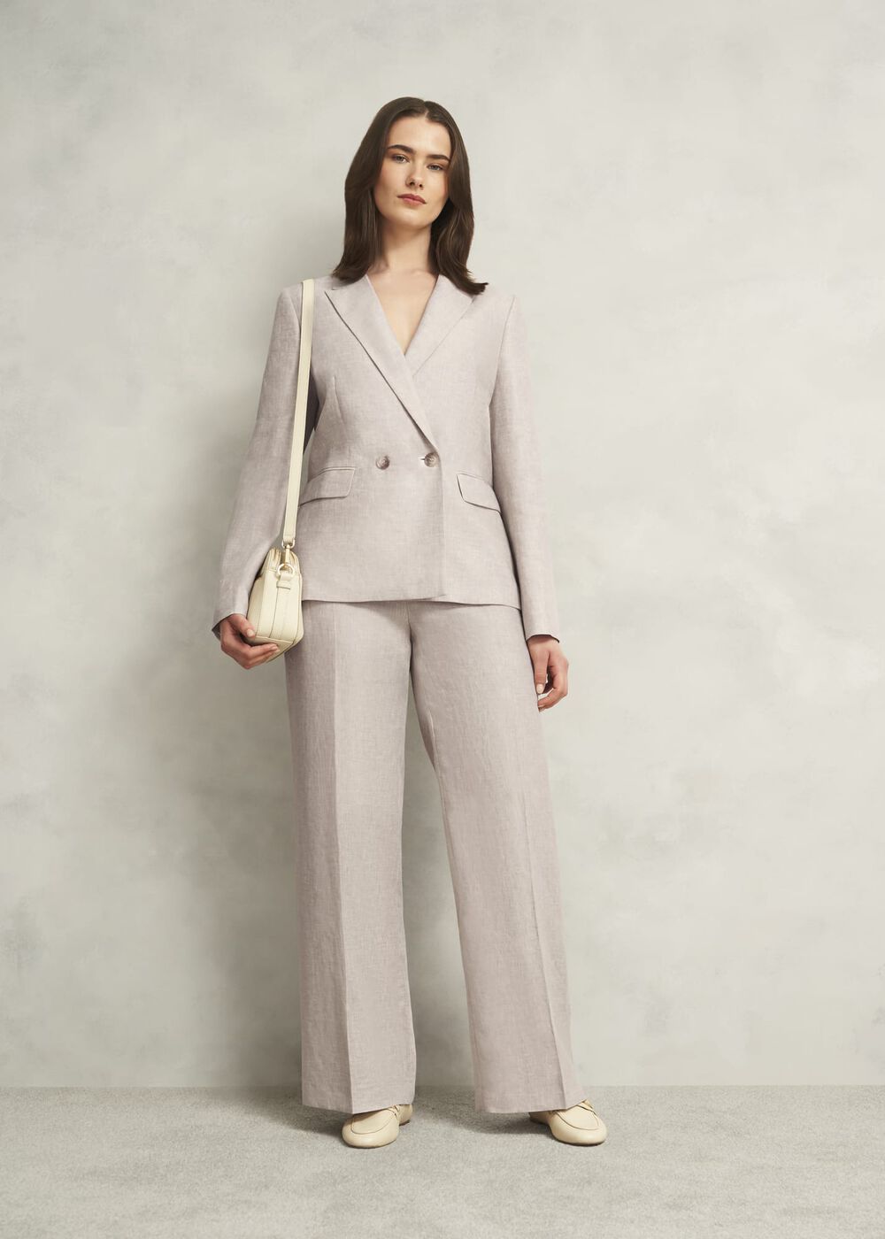 Alessia Linen Wide Pants, Neutral, hi-res