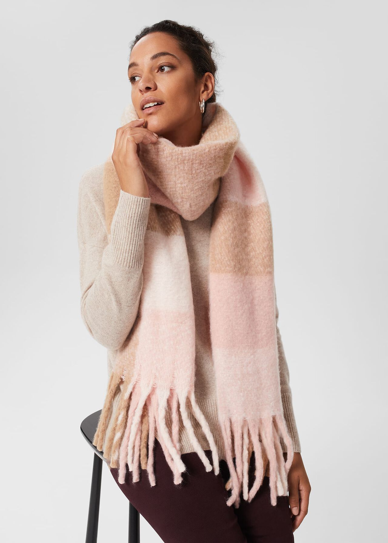 Polly Scarf, Pale Pink, hi-res