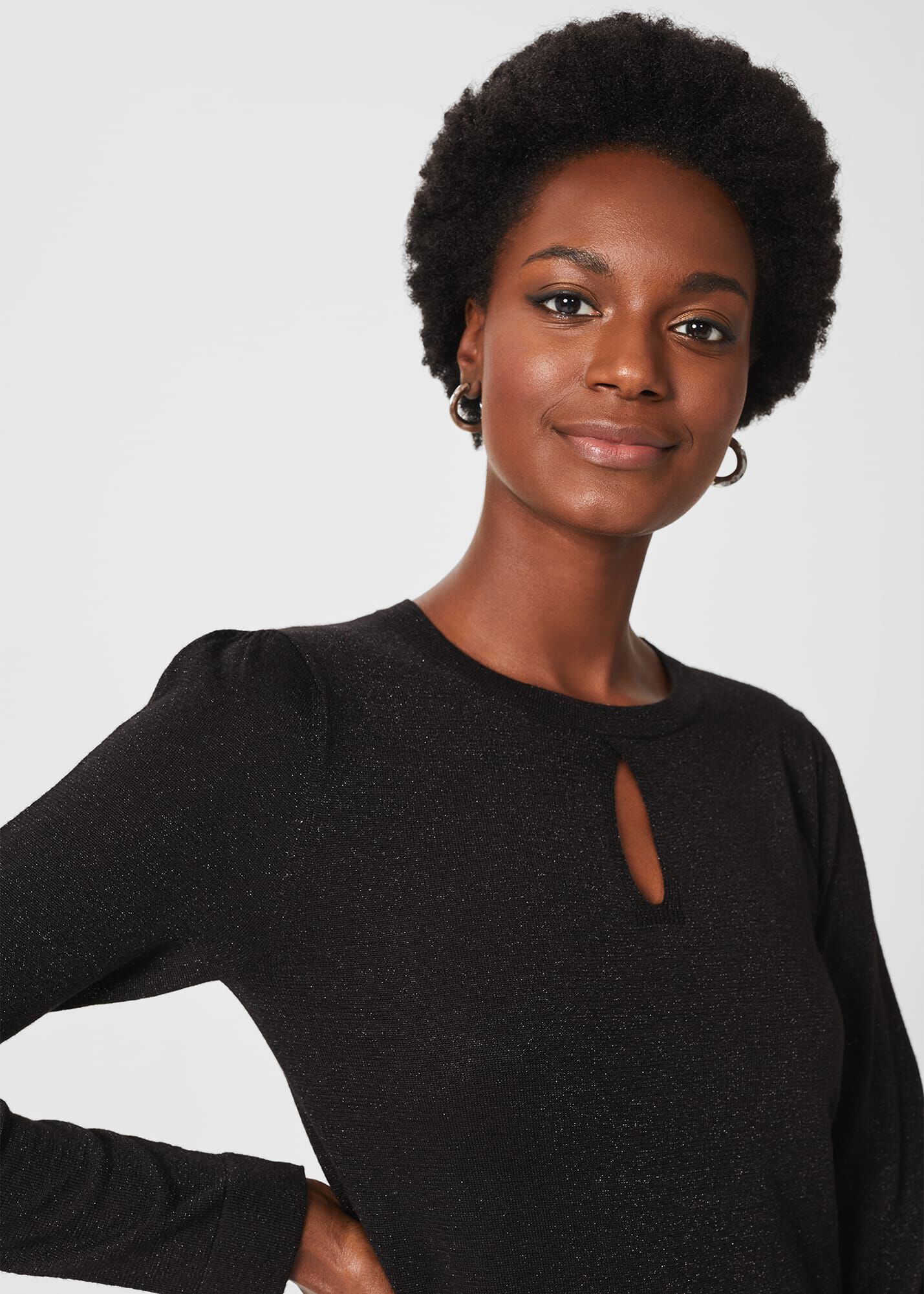 Black best sale shimmer jumper