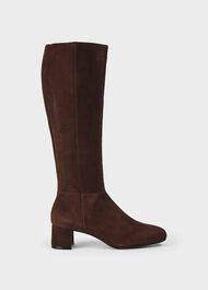 Hailey Flexi Knee Boot, Chocolate, hi-res