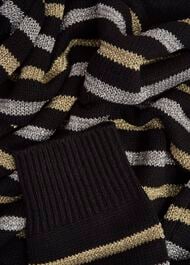 Destiny Sparkle Stripe Jumper , Black Multi, hi-res