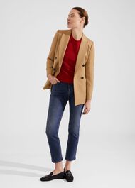 Lucie Cotton Jumper, True Red, hi-res