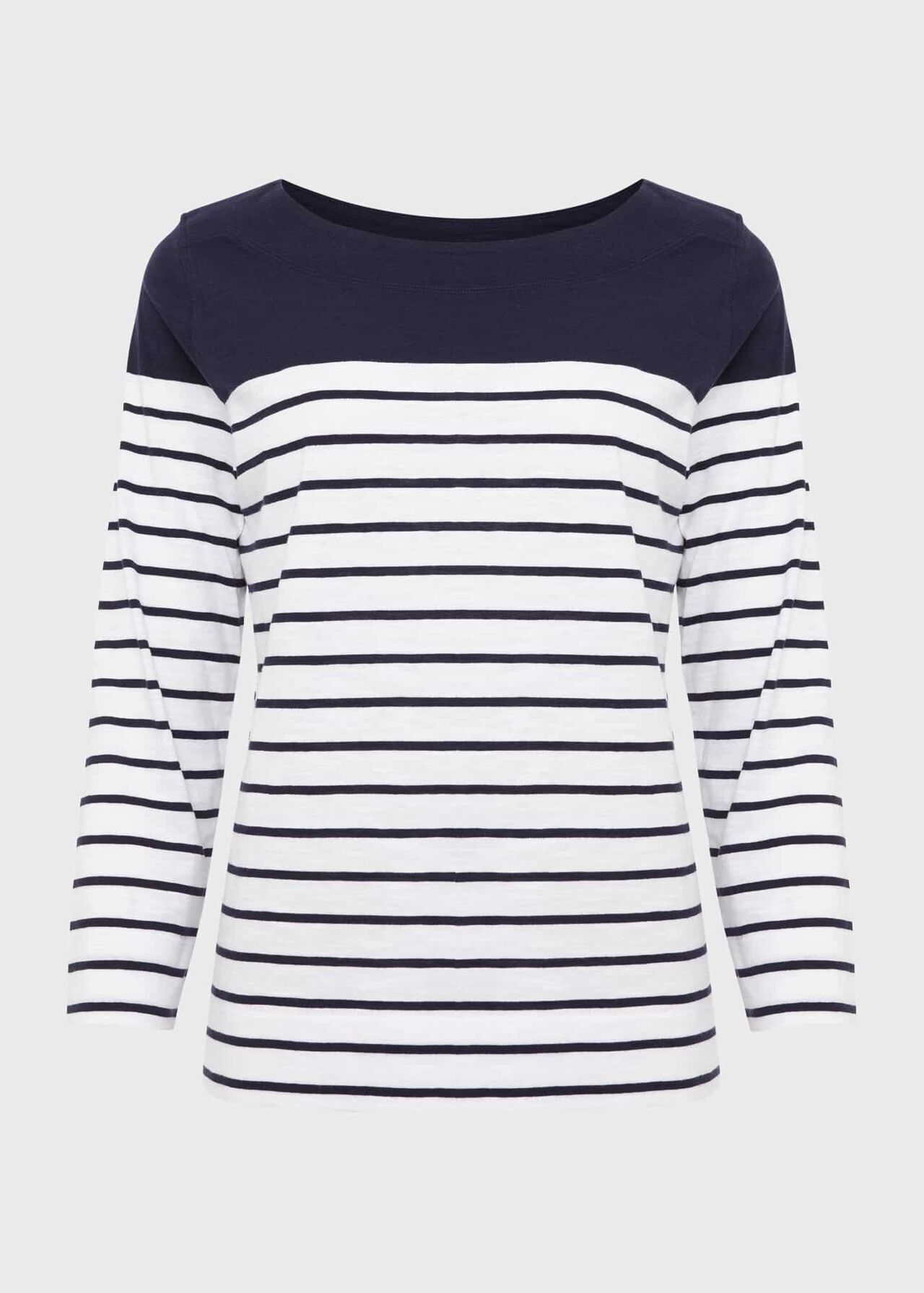 Hobbs Avia Cotton Slub Striped T-Shirt