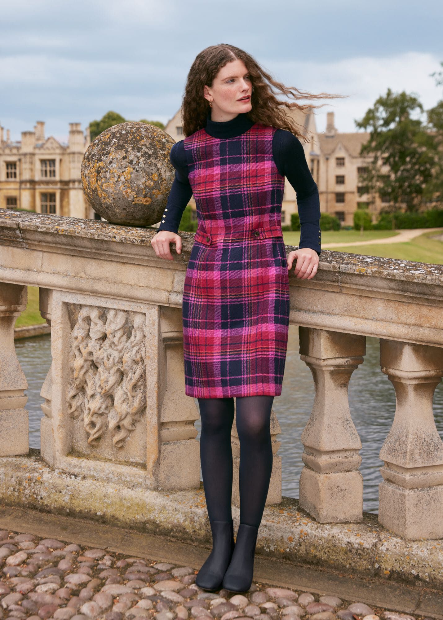 Hobbs tartan dress sale
