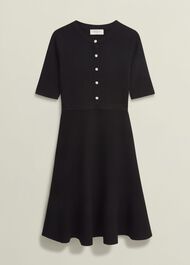 Cece Knitted Dress, Hobbs Black, hi-res