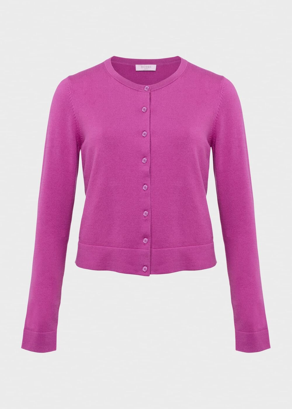 Michelle Cotton Cardigan, Violet Pink, hi-res